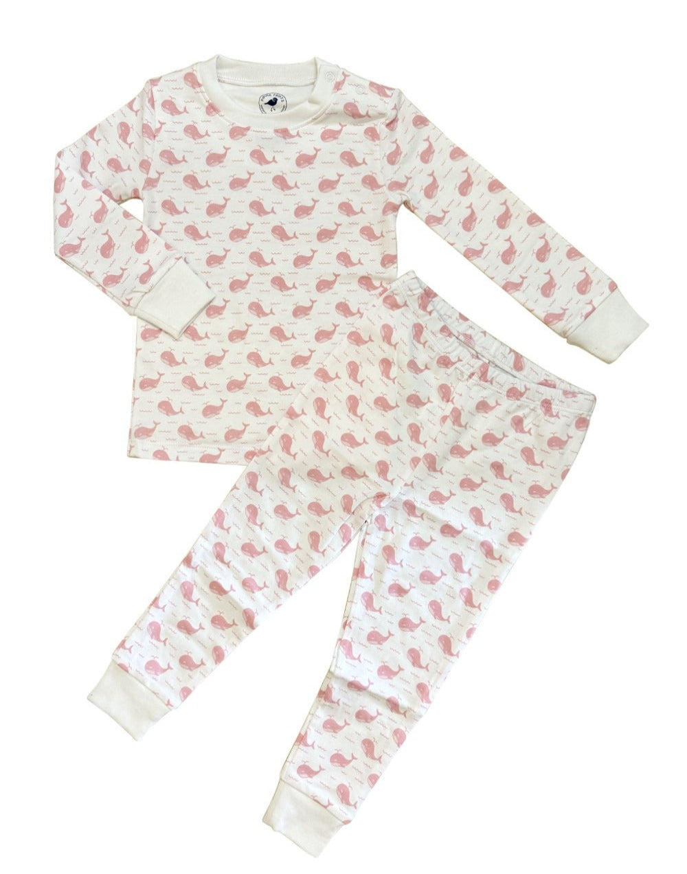 Pink Whales + Waves Pajama Set