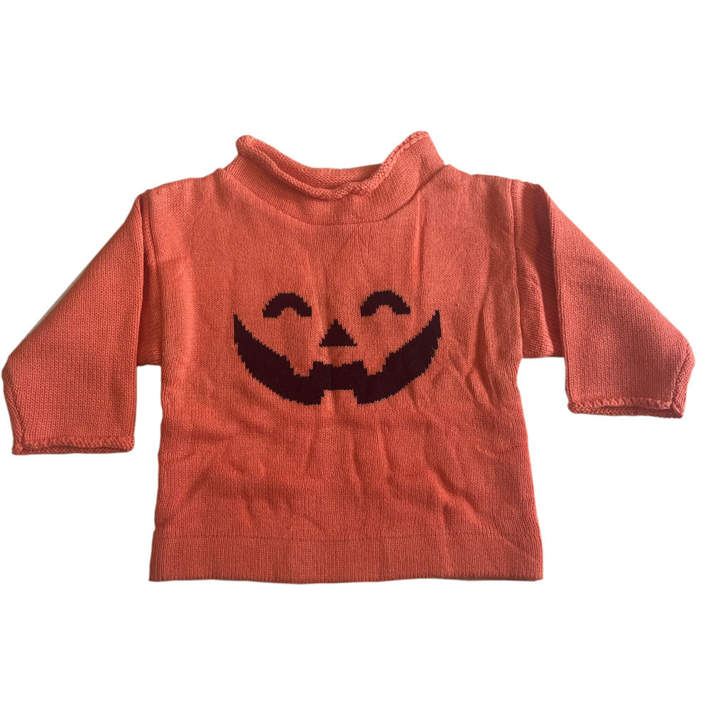 Jack-O-Lantern Halloween Cotton Rollneck Sweater