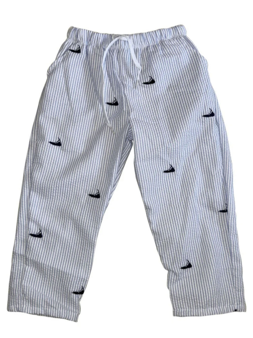 Light Blue Seersucker Pants with Nantuckets