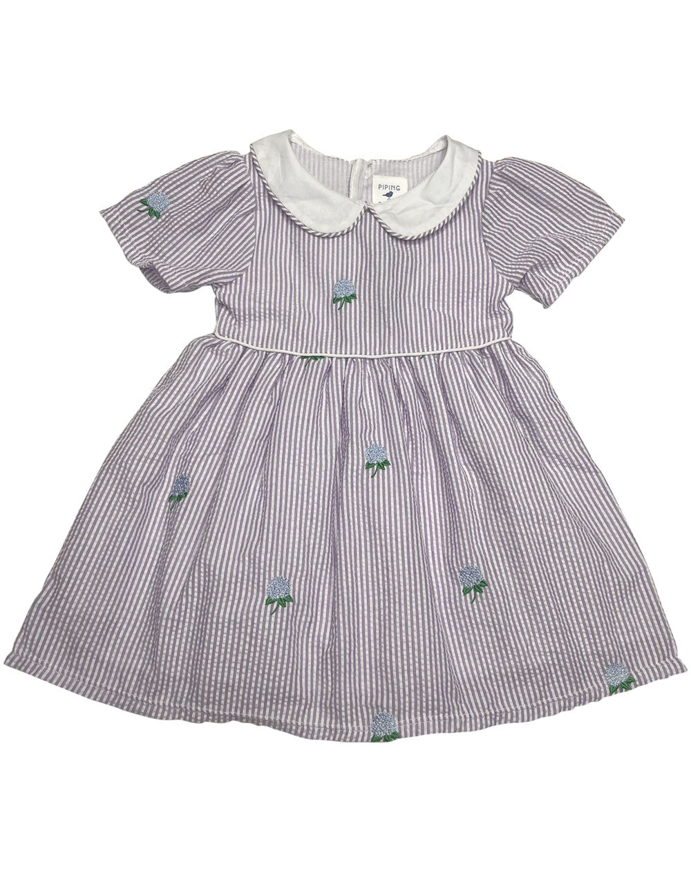 Lilac Hydrangea Dress with Peter Pan Collar