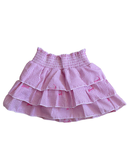 Hot Pink Ruffle Skirt with Pink Cape Cod