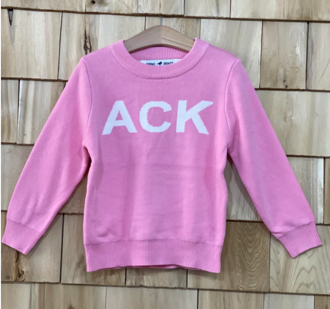 Pink ACK Crewneck Sweater