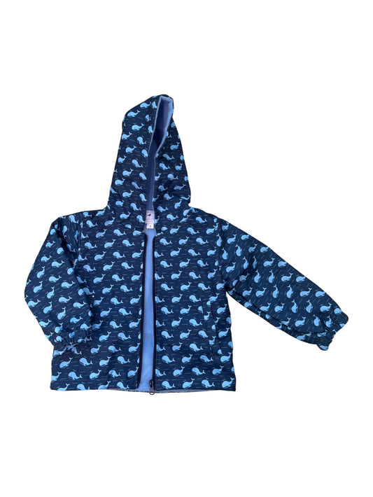 Blue Whale + Waves Raincoat