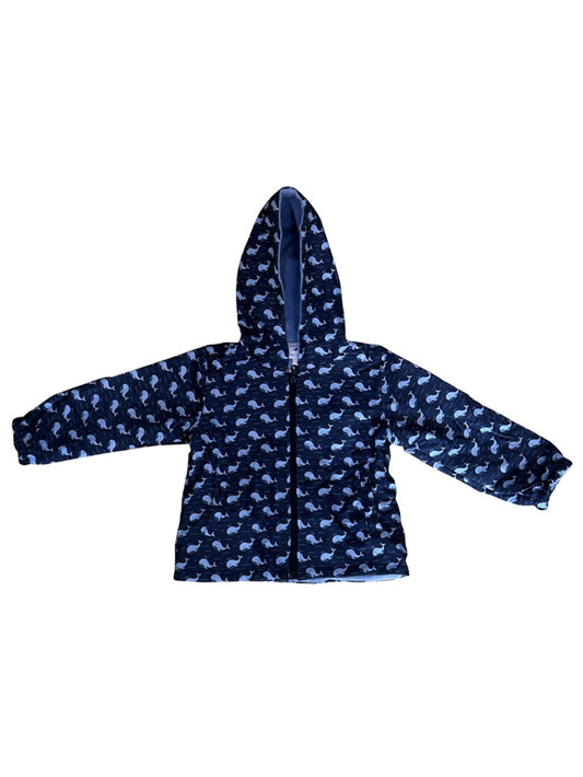 Blue Whale + Waves Raincoat