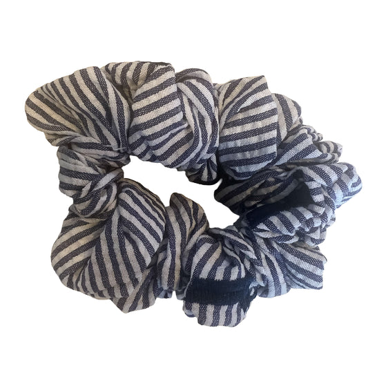 Blue with Navy Massachusetts Scrunchie